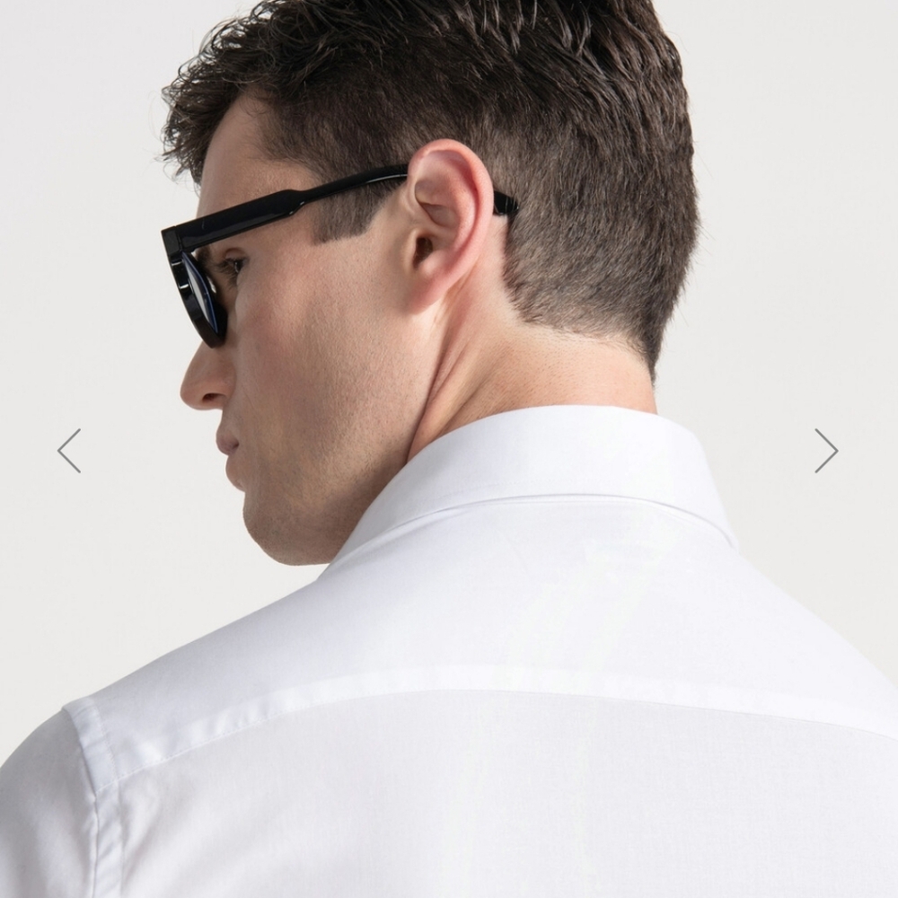 Men's Gutteridge White Button Down Collared Dress… - image 3